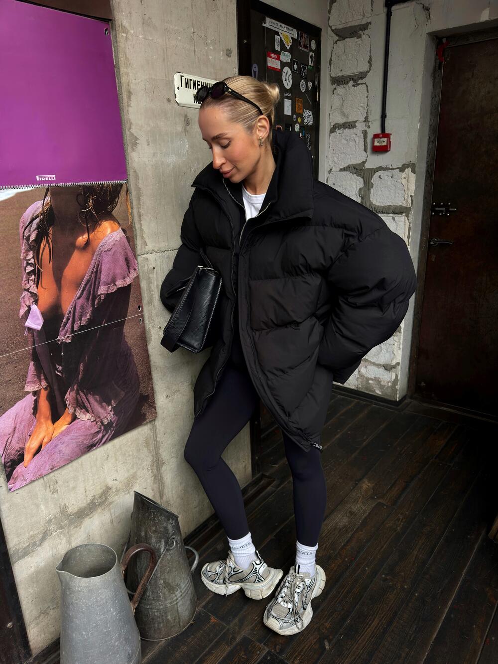 Пуховик "Big love" чорний, м