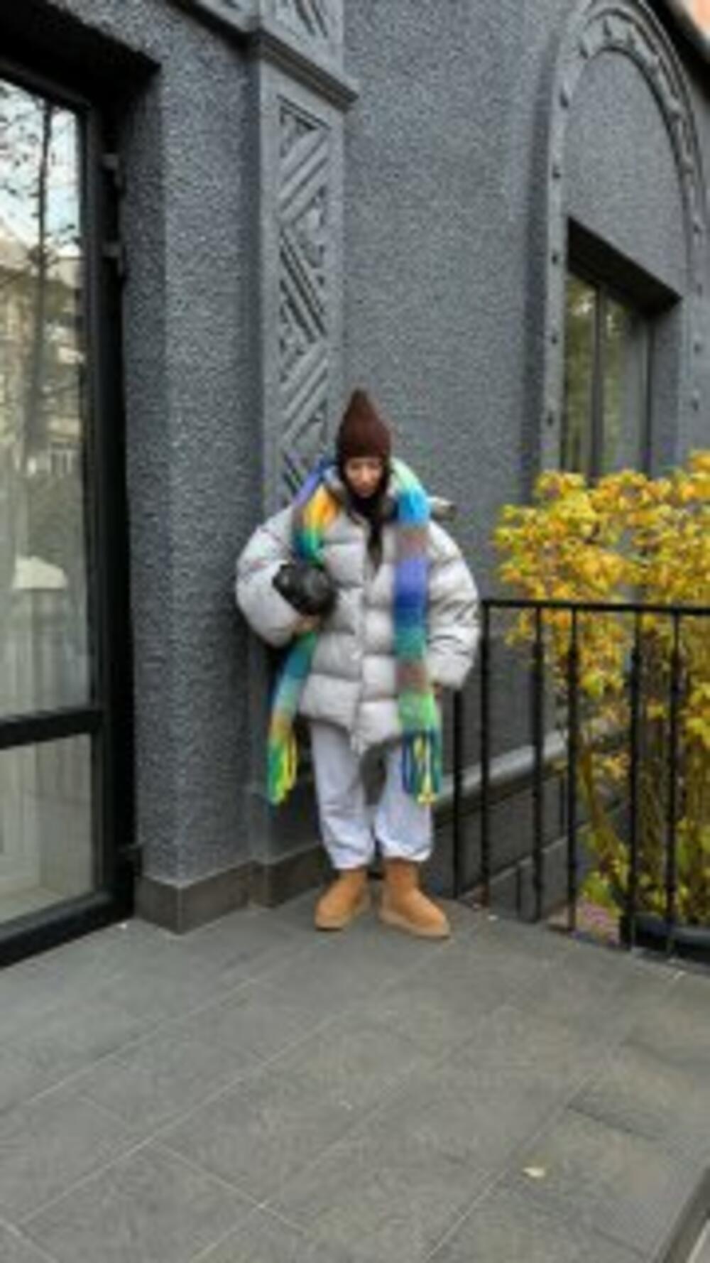 Пуховик "Big love" сірий, s