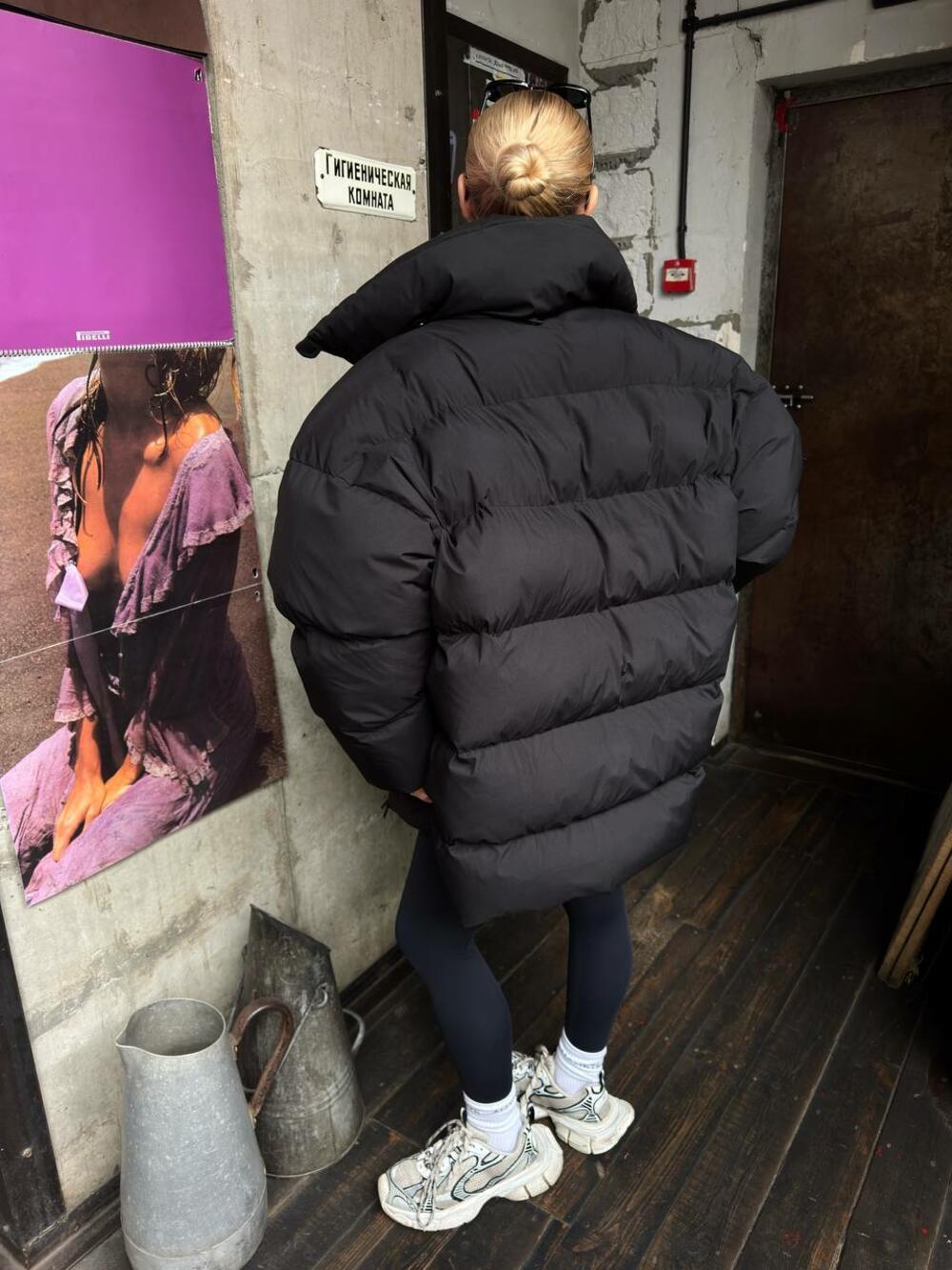 Пуховик "Big love" чорний, м