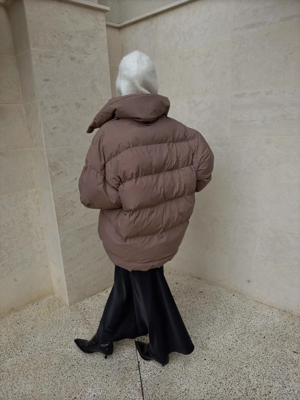 Пуховик "Big love" Мокко, s