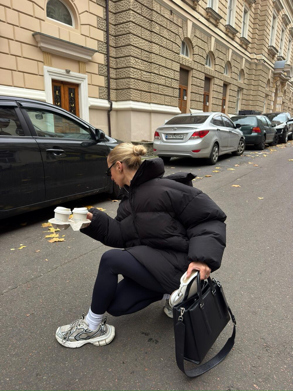 Пуховик "Big love" чорний, м