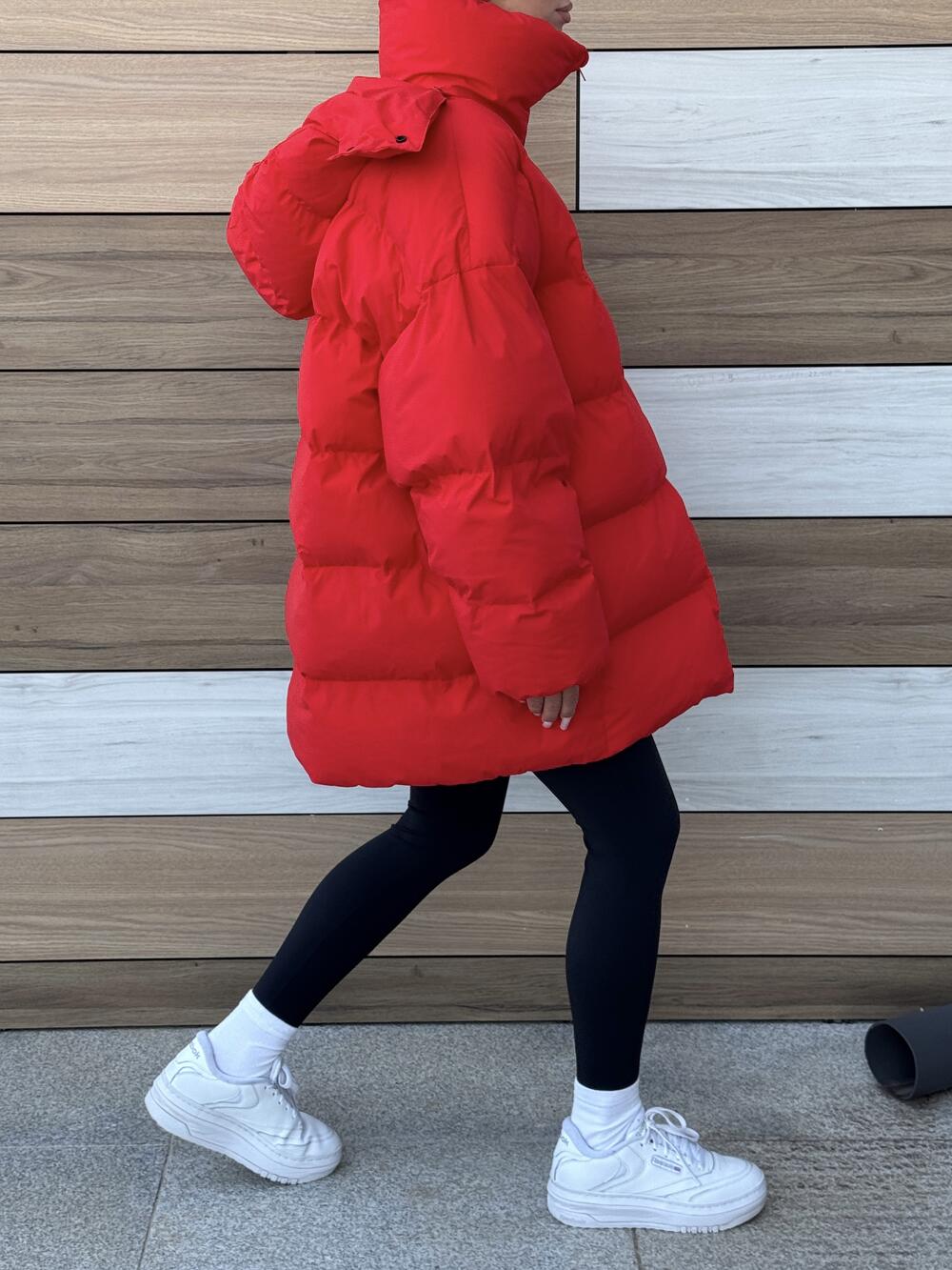 Пуховик "Big love" Червоний, xs