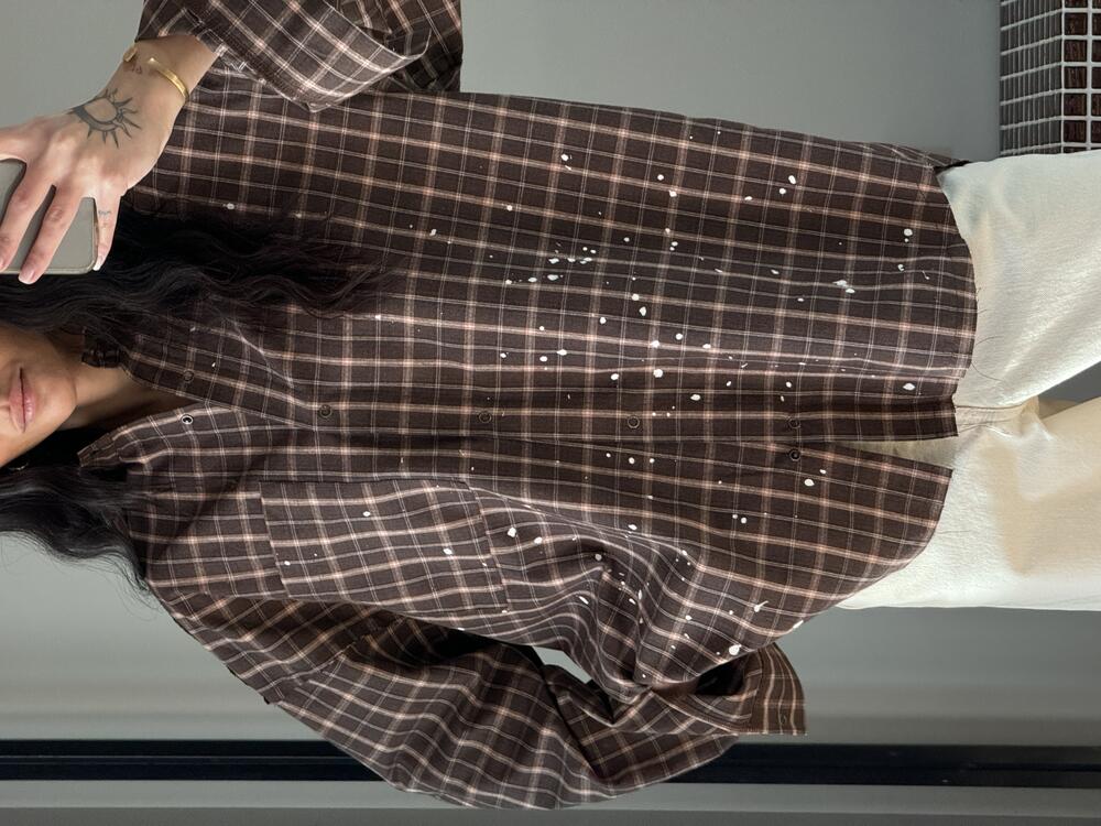 Шоколадна сорочка у клітинку s/m