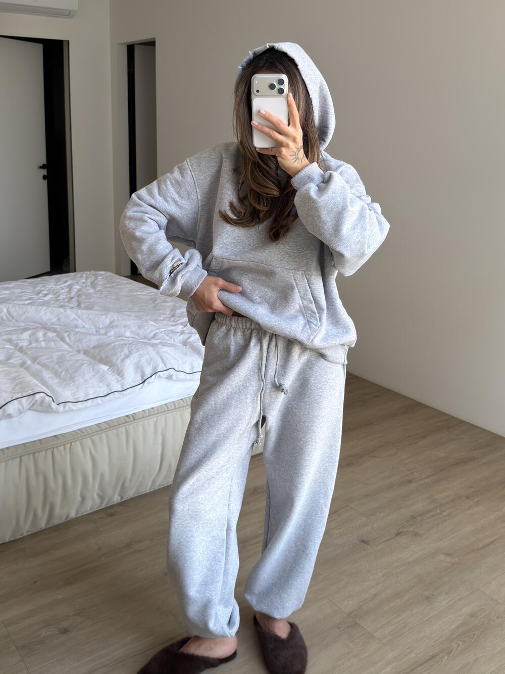 Джогери у холодному відтінку меланжу 95 см, xs/s