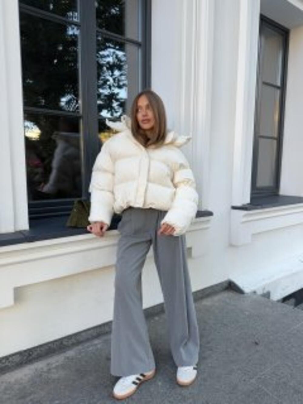 Пуфер "Cropped" Молоко матовий