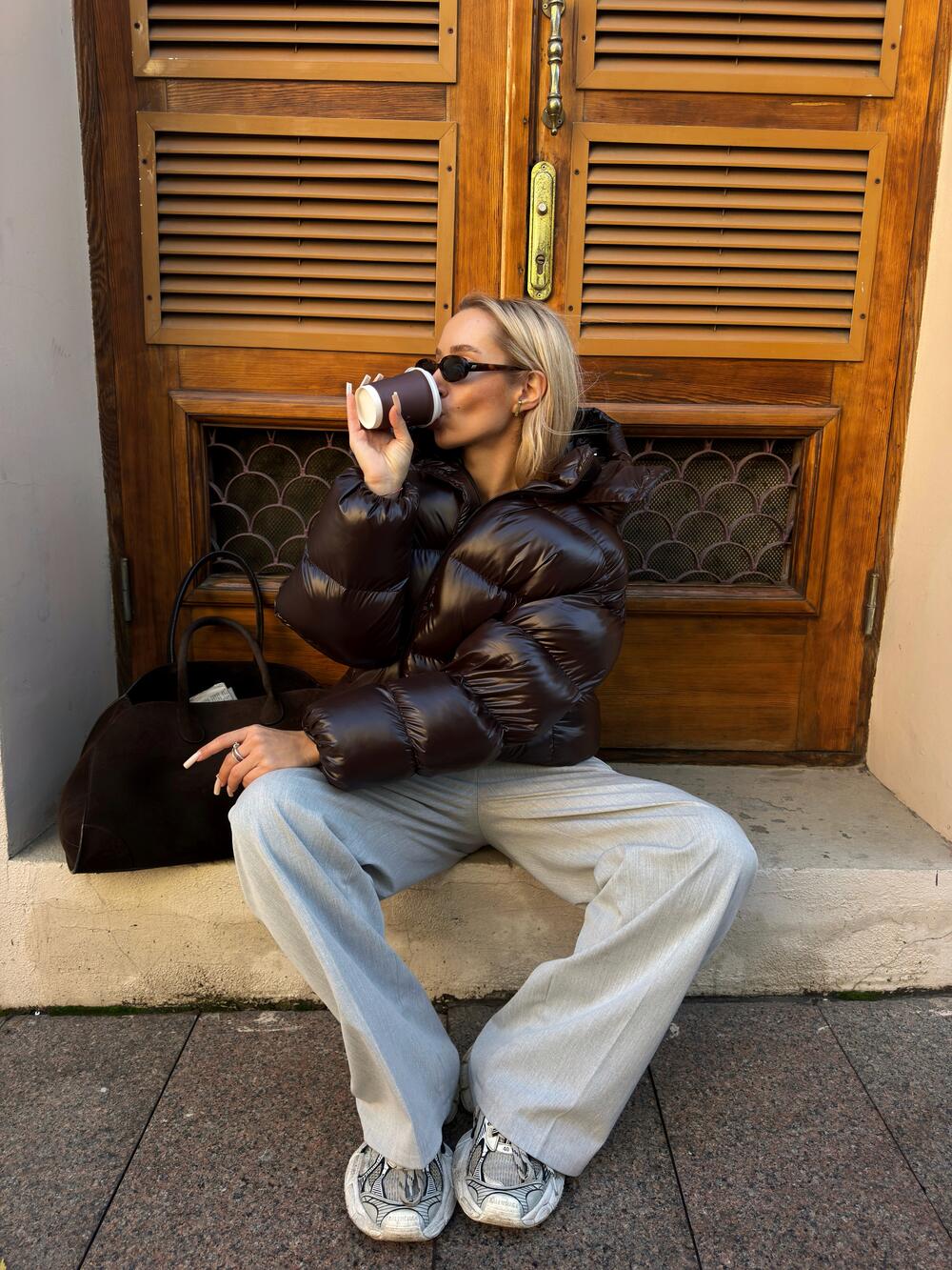 Пуфер "Cropped" Шоколад глянець