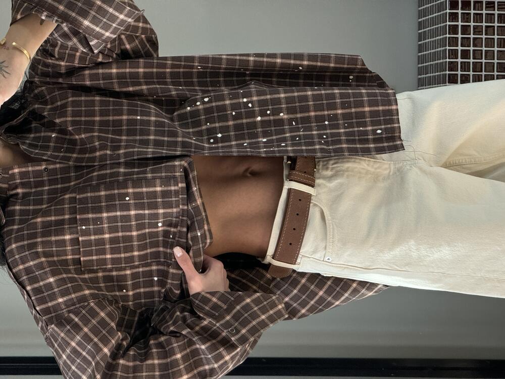 Шоколадна сорочка у клітинку 