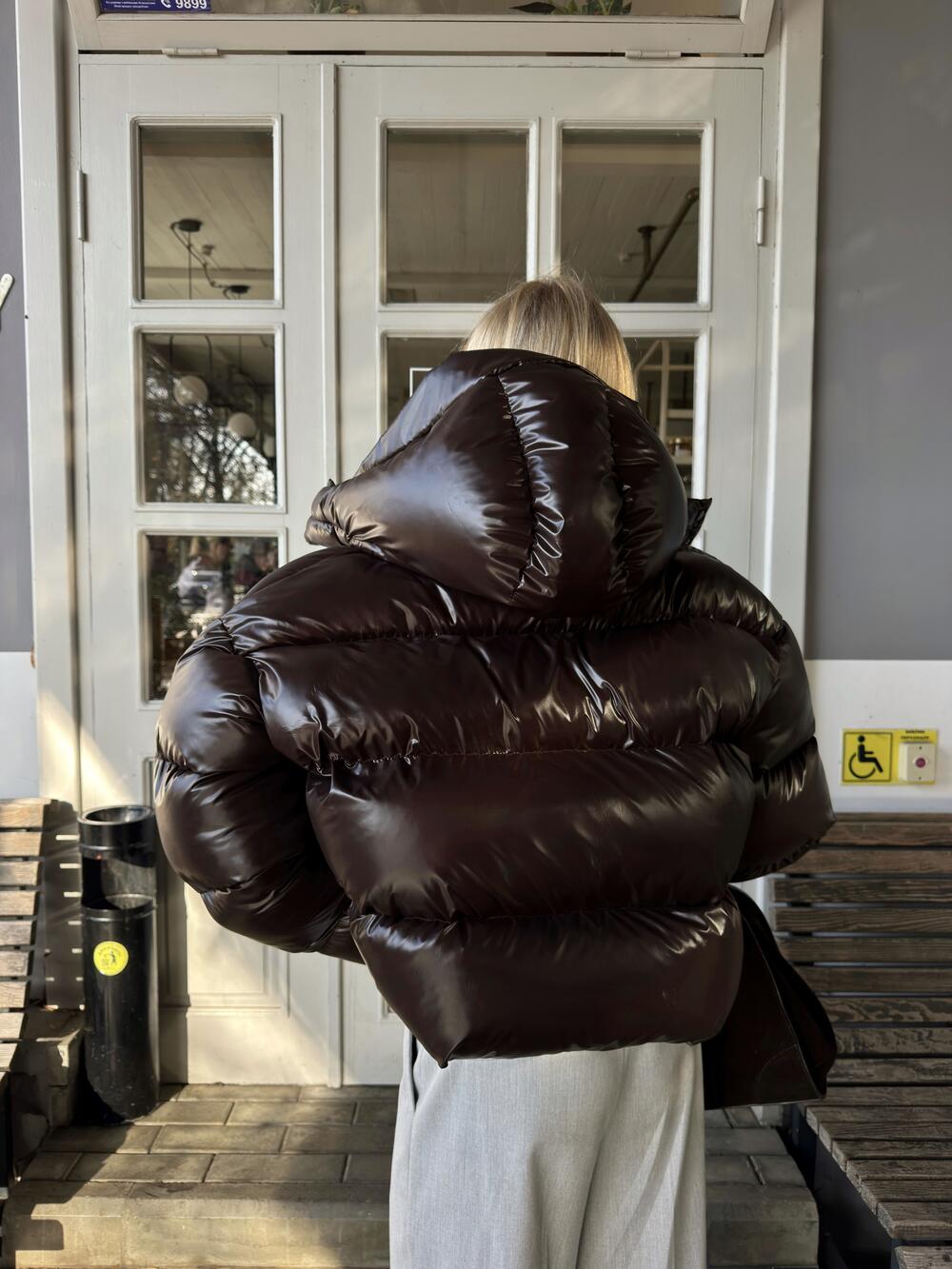 Пуфер "Cropped" Шоколад глянець