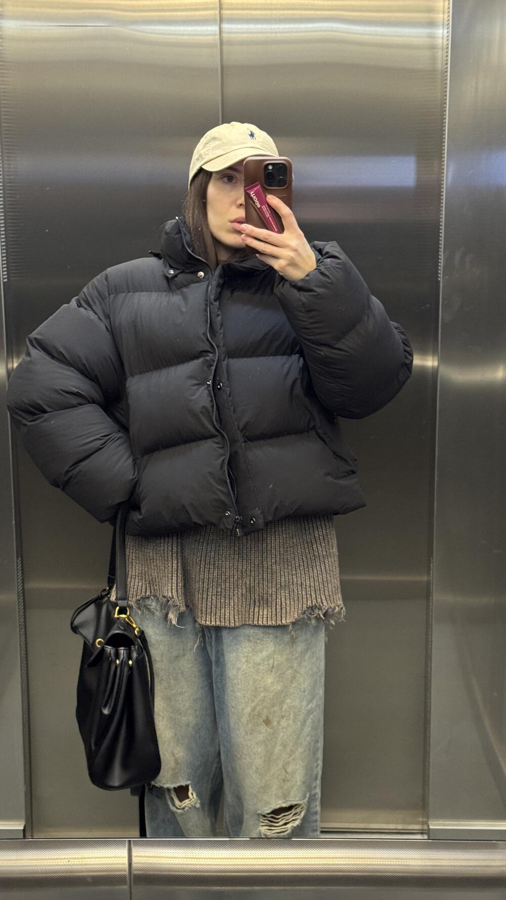 Пуфер "Cropped" Чорний матовий