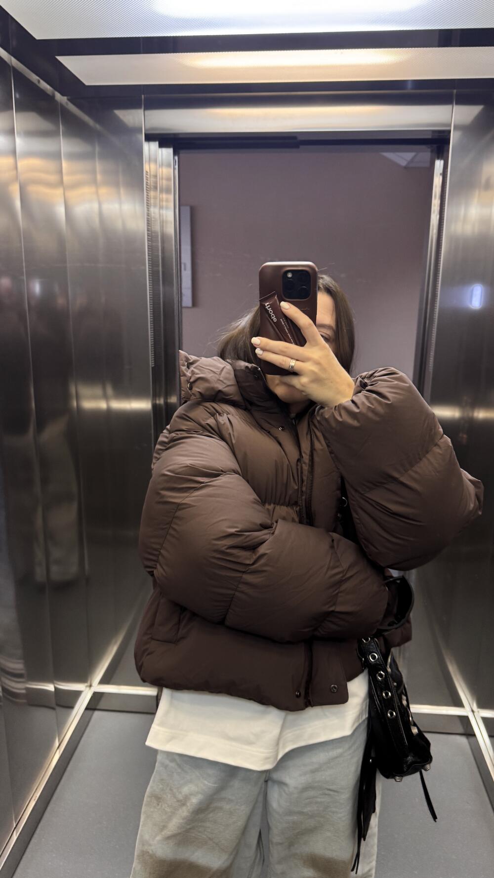 Пуфер "Cropped" Шоколад матовий