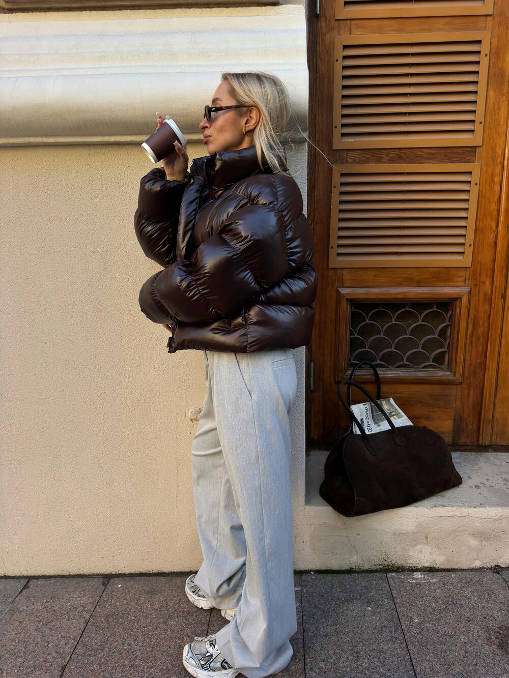 Пуфер "Cropped" Шоколад глянець