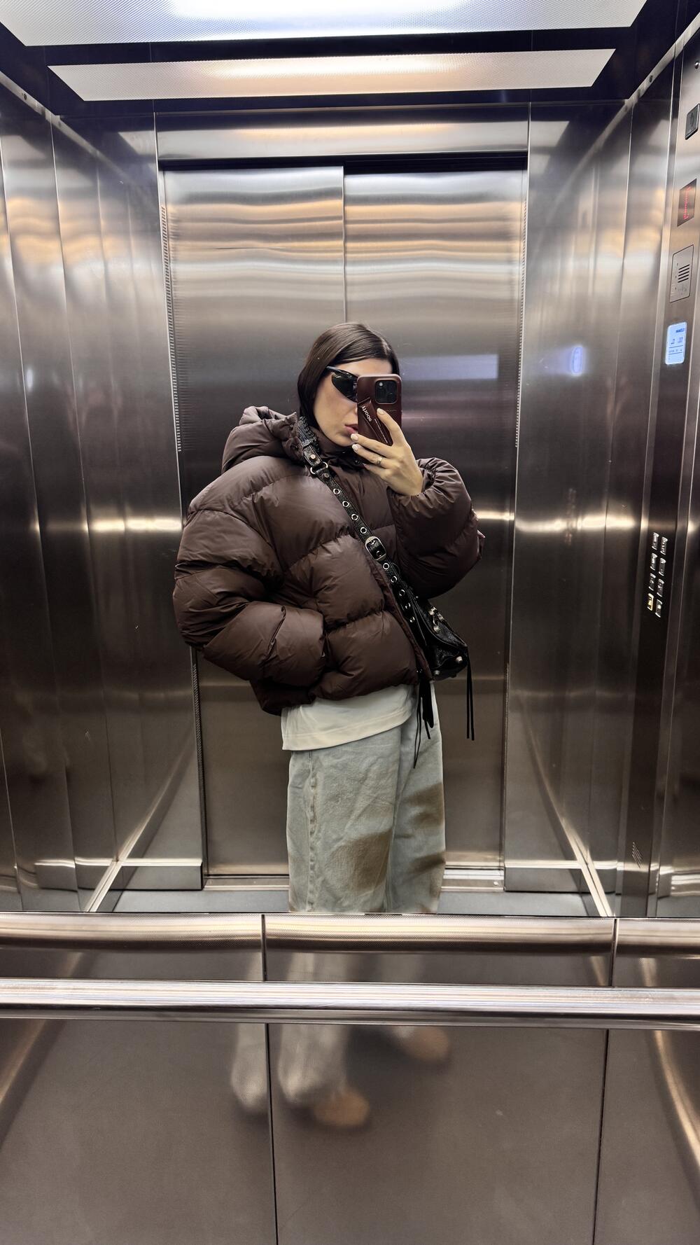 Пуфер "Cropped" Шоколад матовий