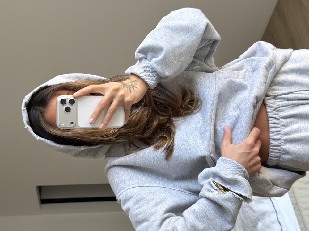 Худі  у холодному відтінку меланжу l/xl