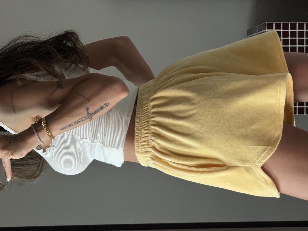 Шорти з бавововняного велюру l/xl