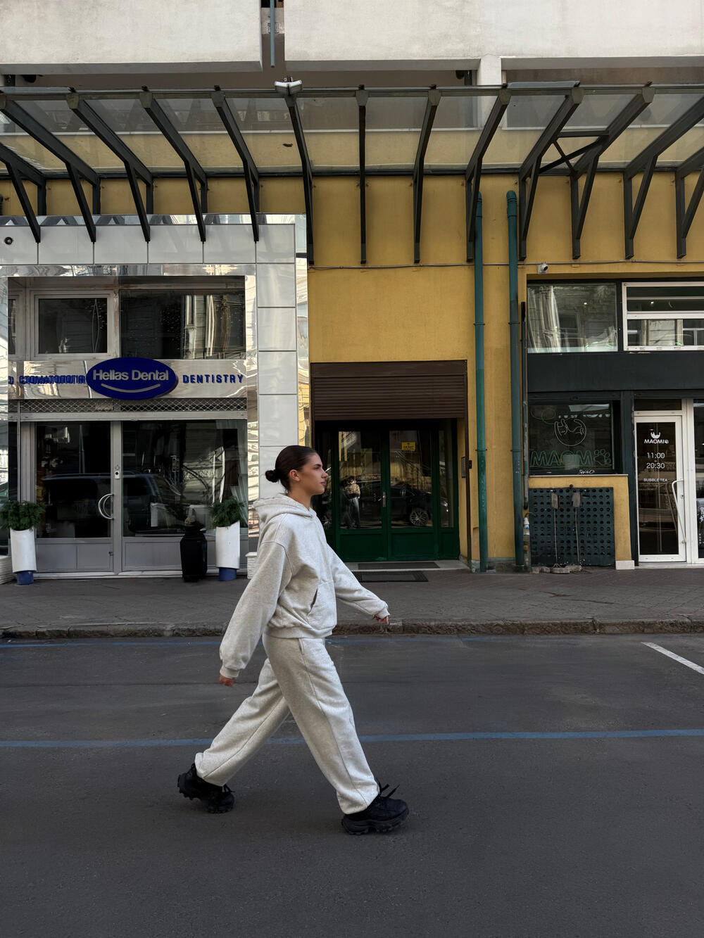 Худі кенгуру у теплому відтінку меланжу l/xl