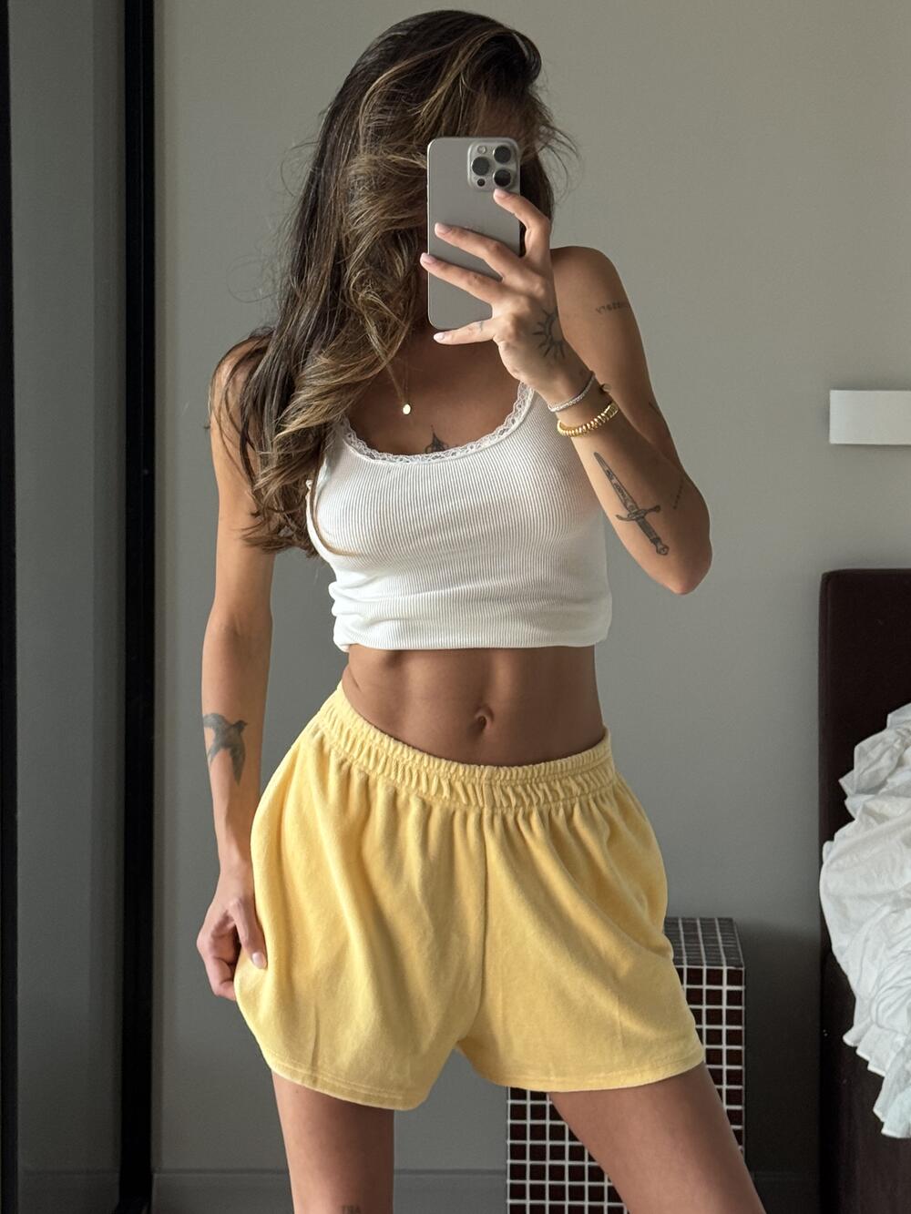 Шорти з бавововняного велюру 