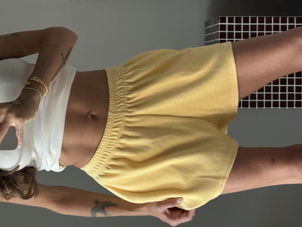 Шорти з бавововняного велюру l/xl