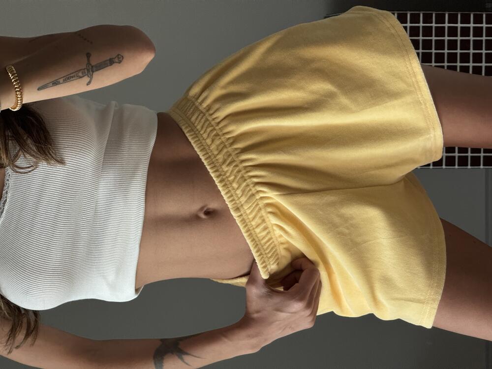 Шорти з бавововняного велюру l/xl