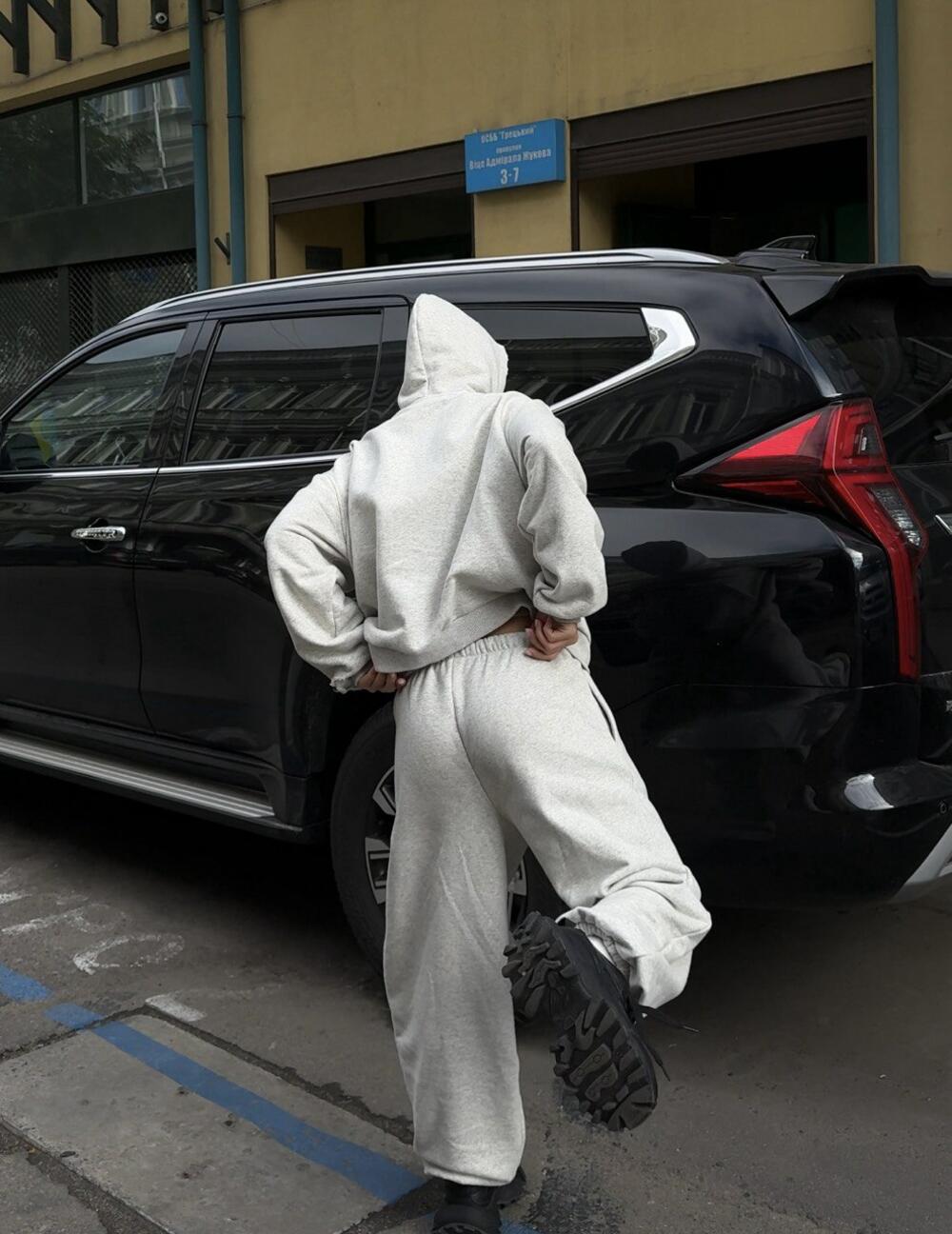 Джогери у теплому відтінку меланжу 