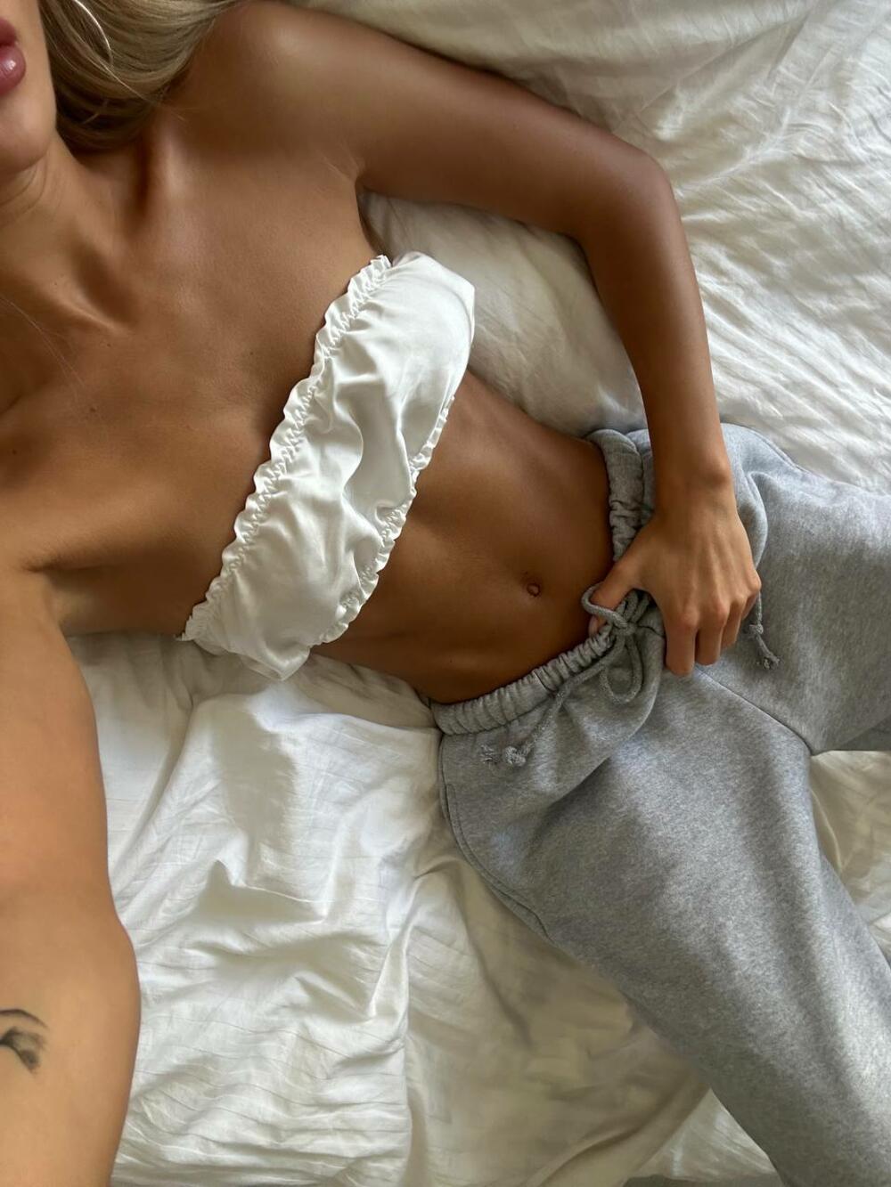 Джогери у холодному відтінку меланжу з мікроначісом 110 см, xs/s