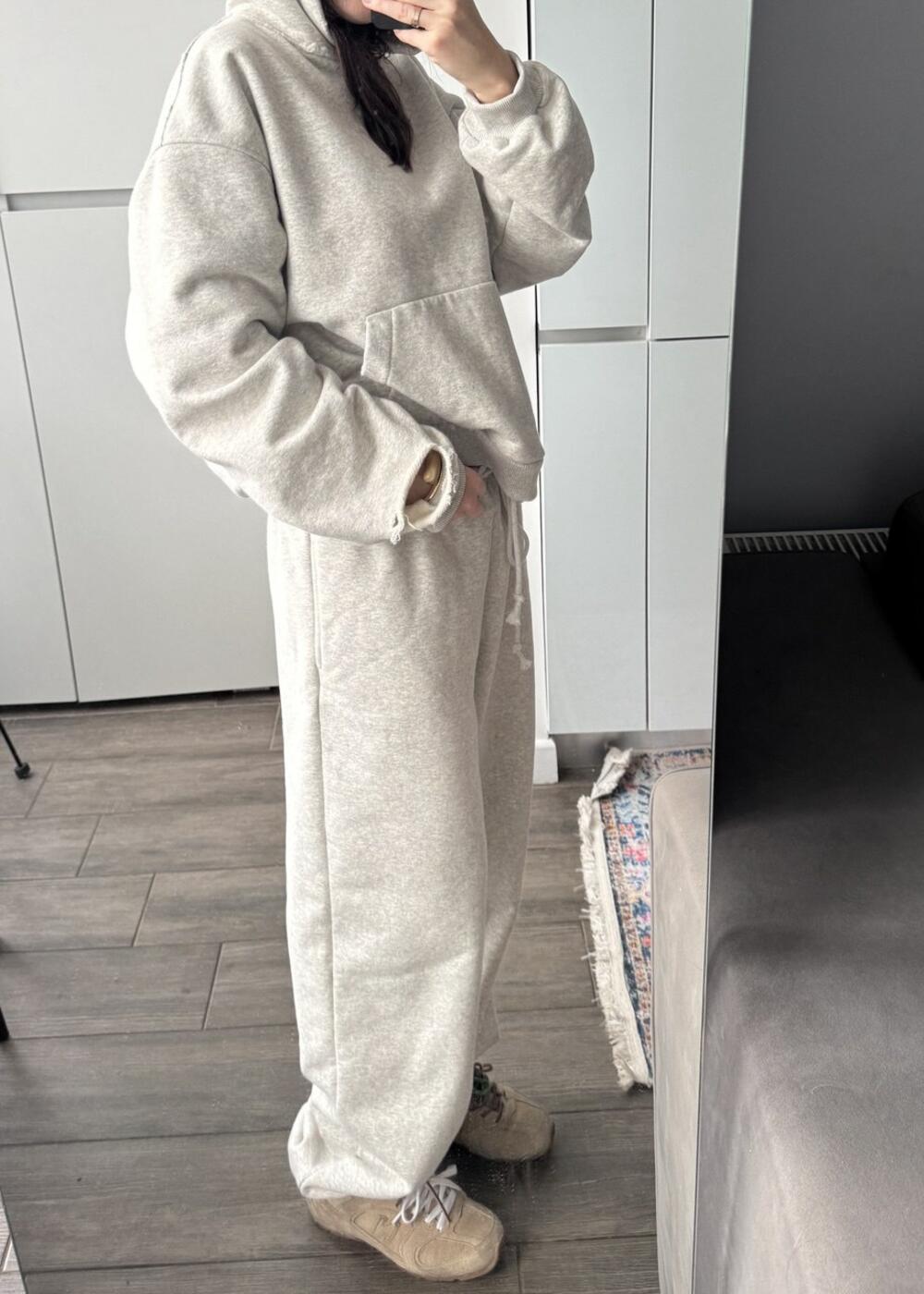 Джогери у теплому відтінку меланжу з мікроначісом 