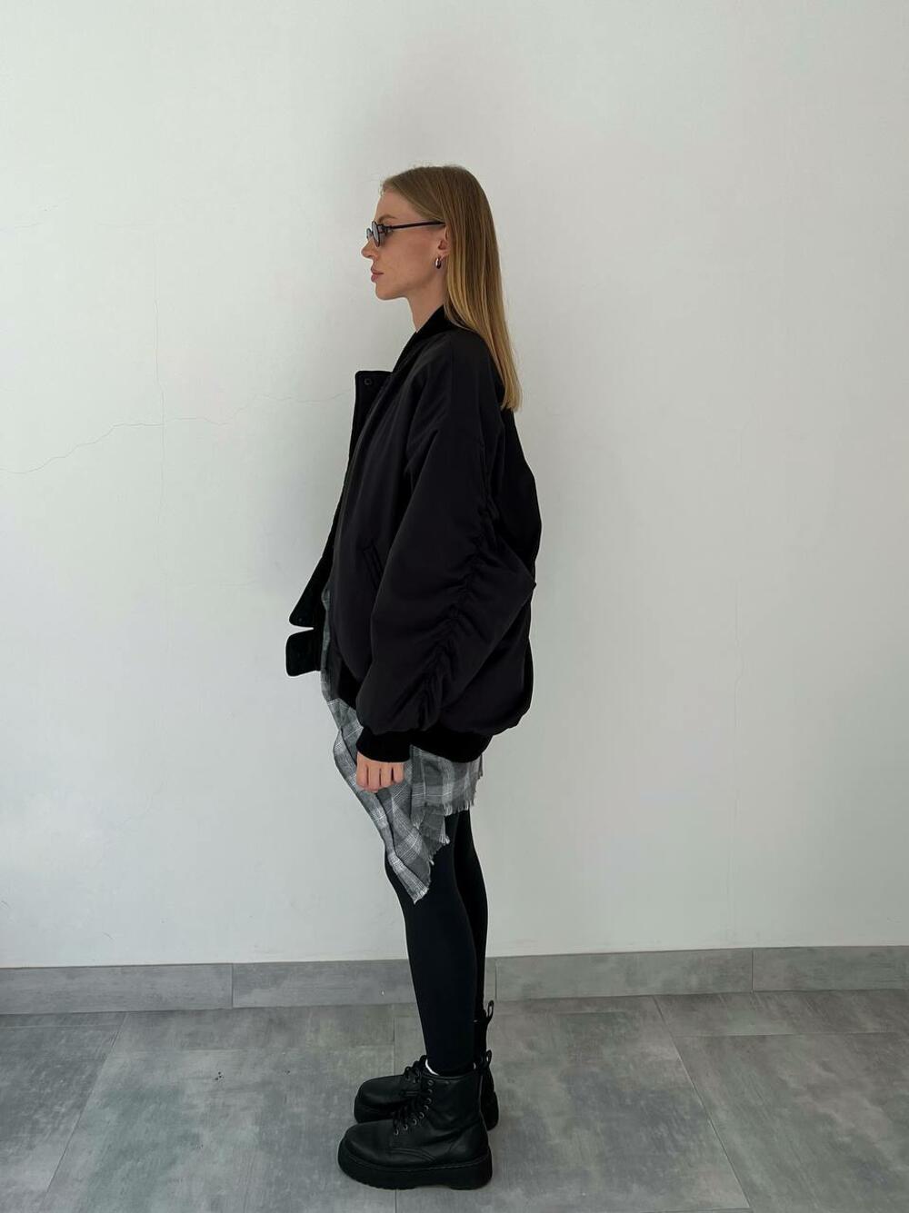 Бомбер демі чорний, l/xl