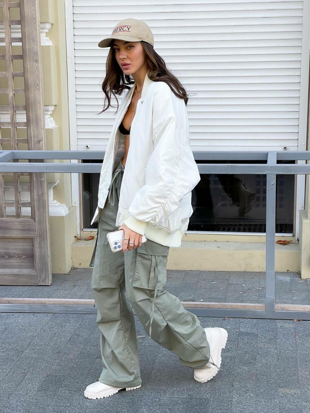 Бомбер демі Крем, l/xl