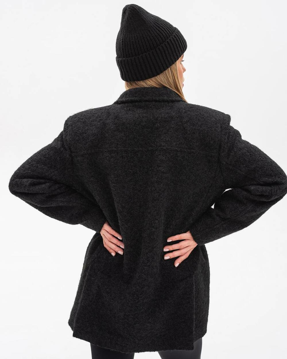 Пальто-піджак чорний, l/xl