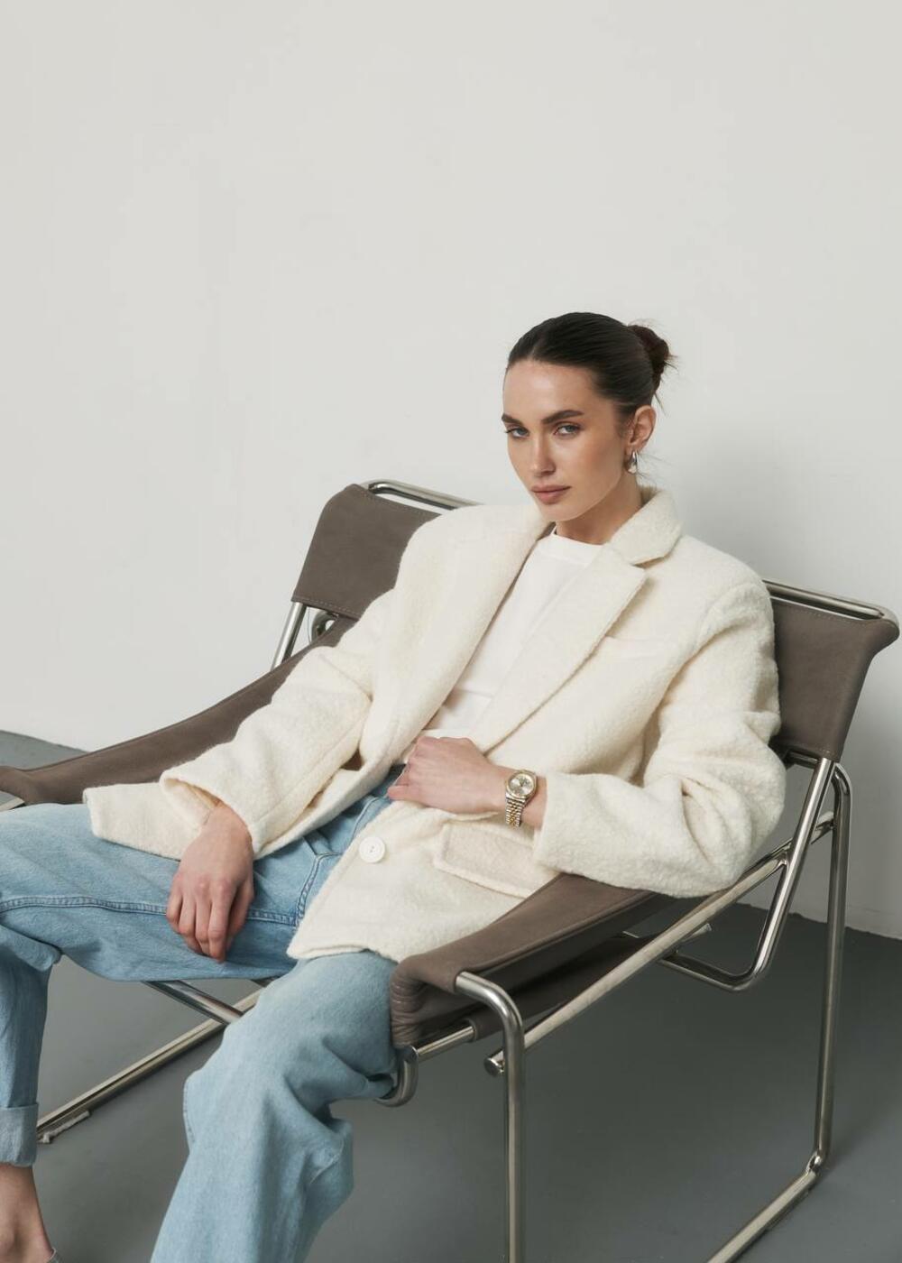 Пальто-піджак Молоко, l/xl