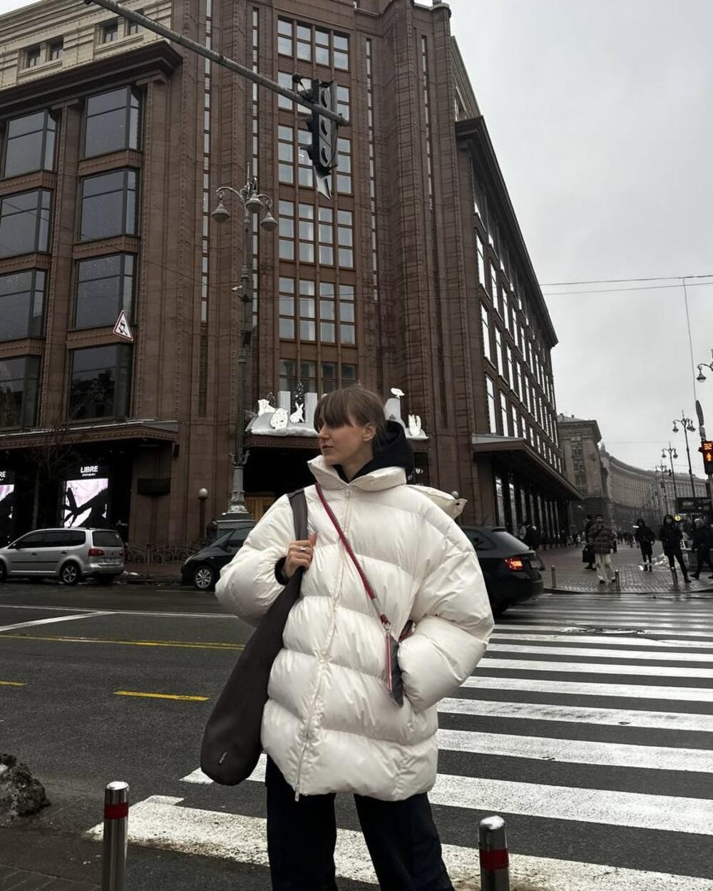 Пуховик "Big love" Молоко, s