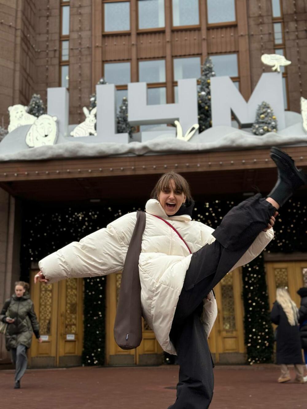 Пуховик "Big love" Молоко, s