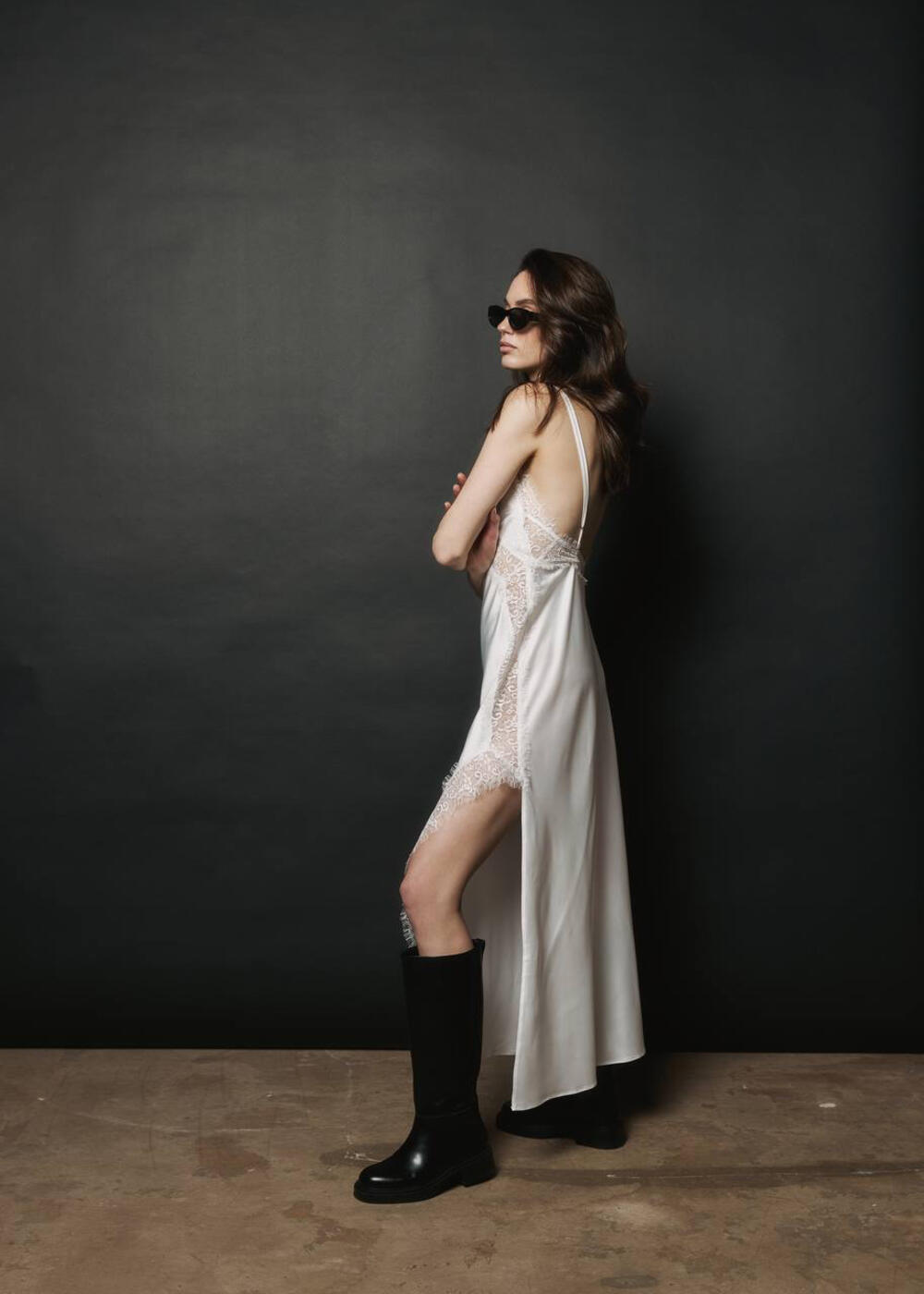 Сукня комбінація  оголеною спиною Молоко, м