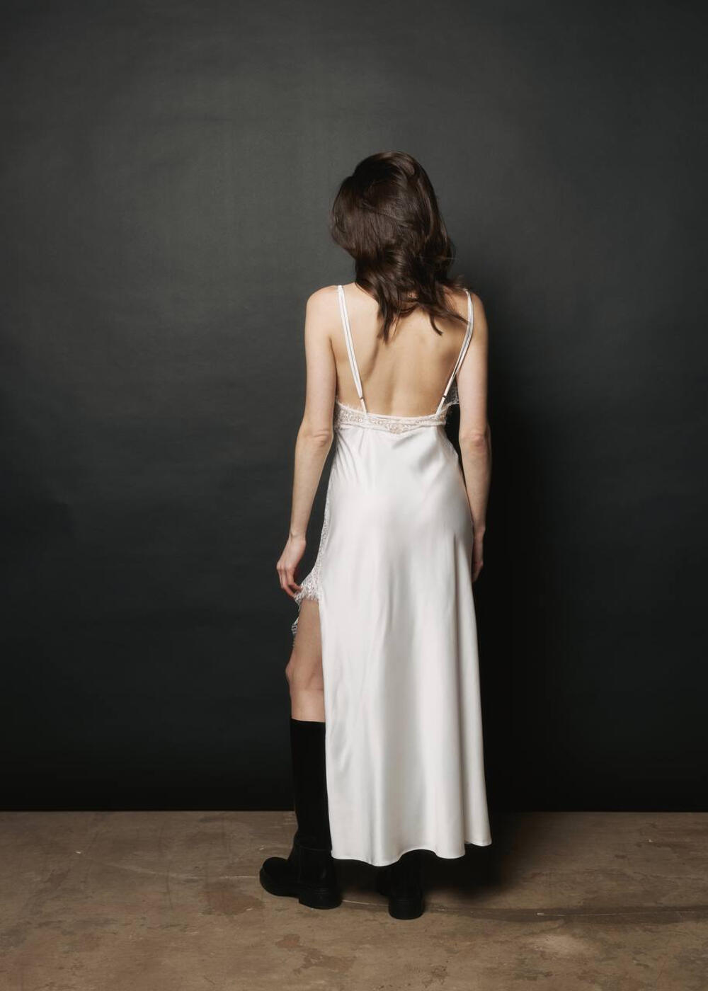 Сукня комбінація  оголеною спиною Молоко, м