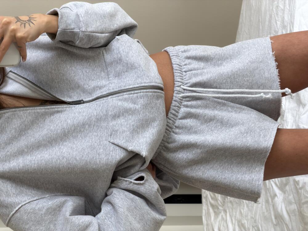 Шорти Raw Fit у холодному відтінку меланжу l/xl