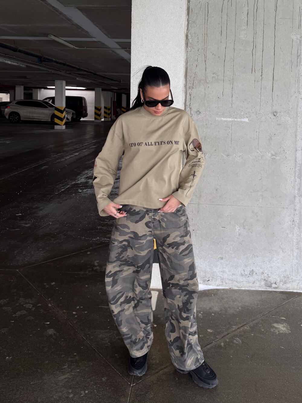 Camo wide jeans 108, м