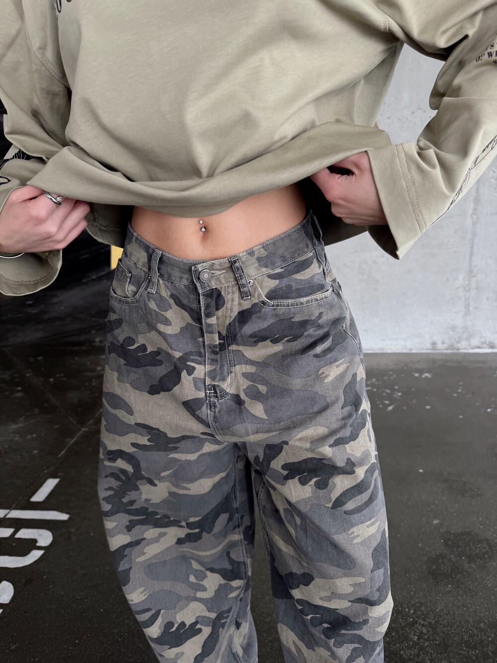 Camo wide jeans 108, м