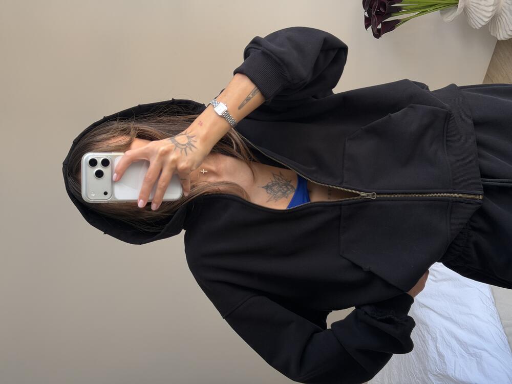 Zip-худі чорний l/xl