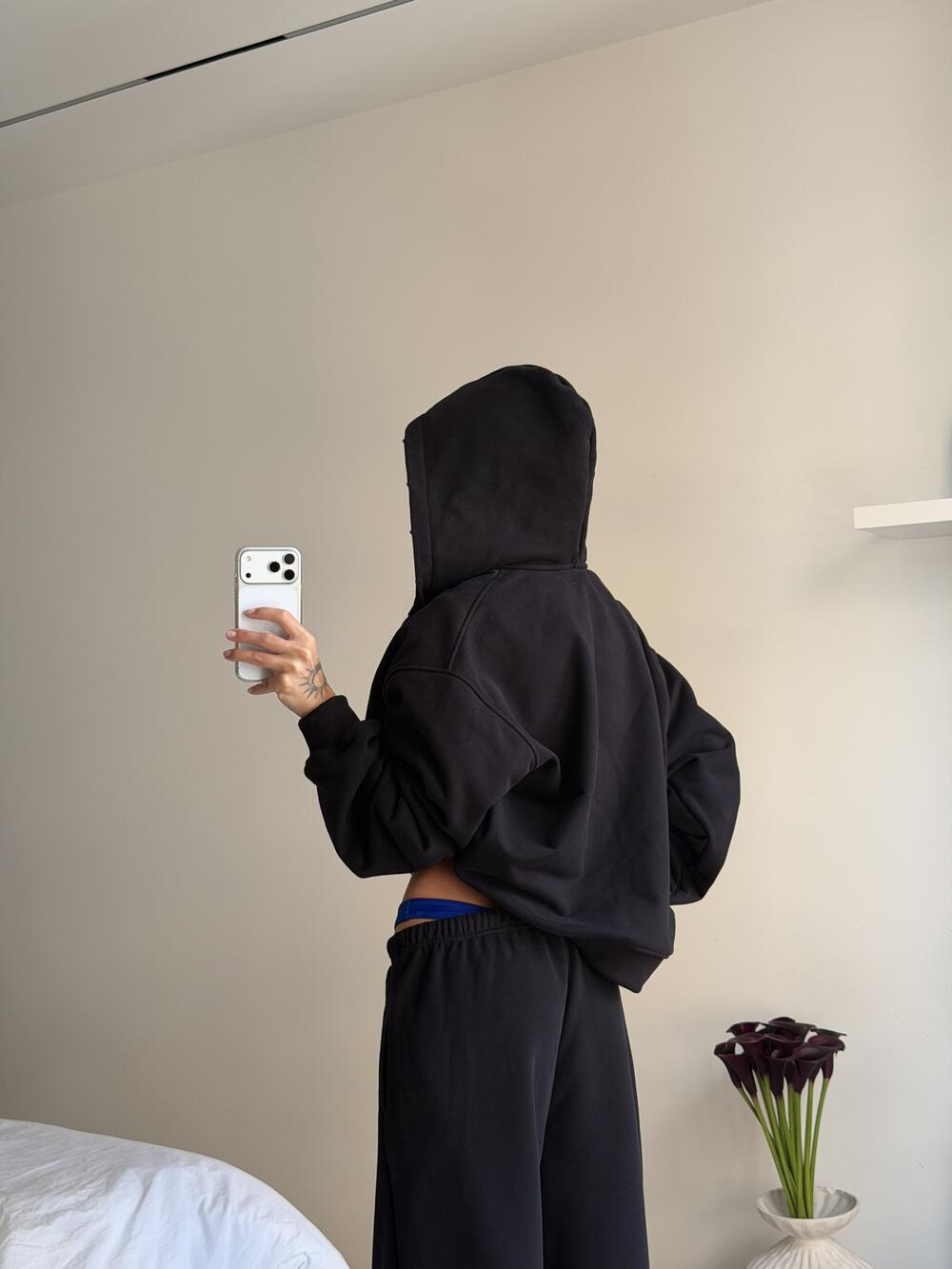 Zip-худі чорний l/xl