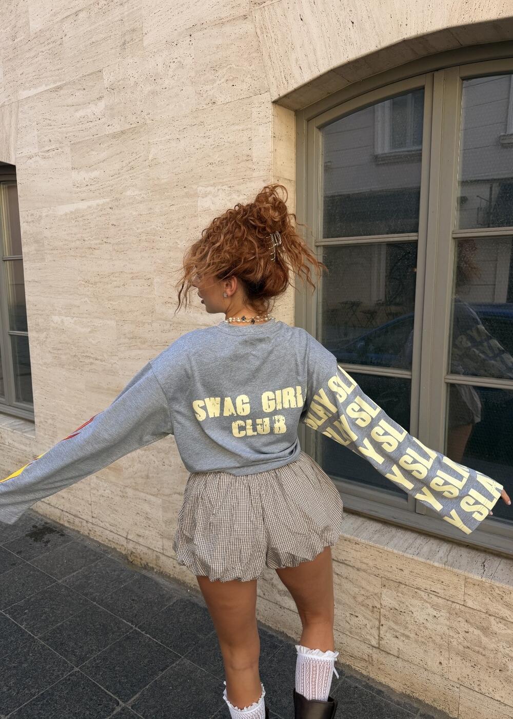 Swag girls club grey Холодний відтінок меланжу, зріст від 170 см